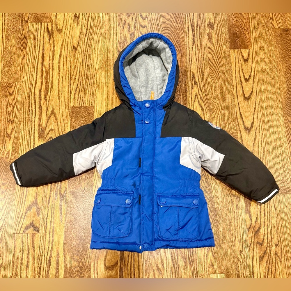 OshKosh Blue and Black Hooded Winter Jacket